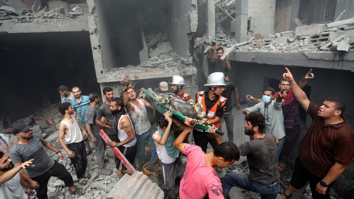 The number of casualties in Gaza has risen to 10022.