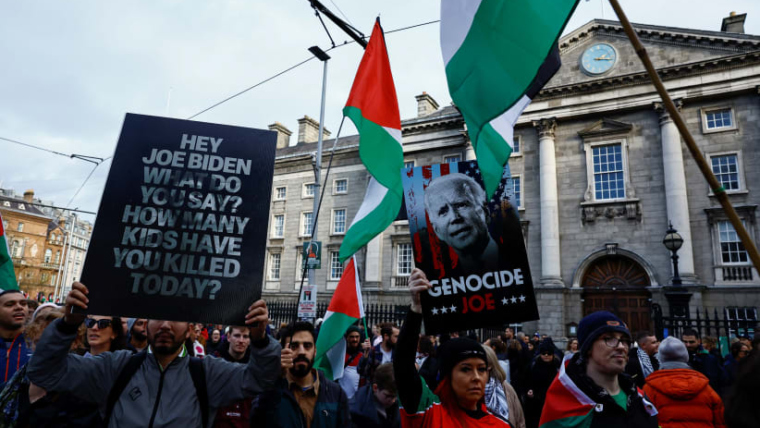 Students Set Up Pro-Palestinian Camp at Trinity College, Ireland