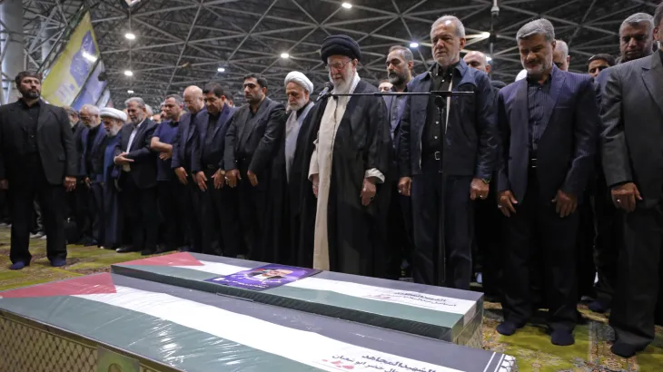 بدء تشييع جثمان إسماعيل هنية في طهران