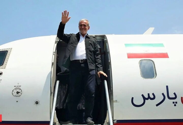 Iranian President Masoud Bazeshkian Arrives in Baghdad on First Visit to Iraq