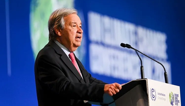 Antonio Guterres Calls for the release of captives and end the Israeli war on Gaza