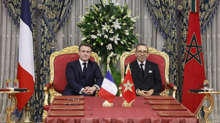 The King of Morocco and the President of France sign the declaration of exceptional partnership