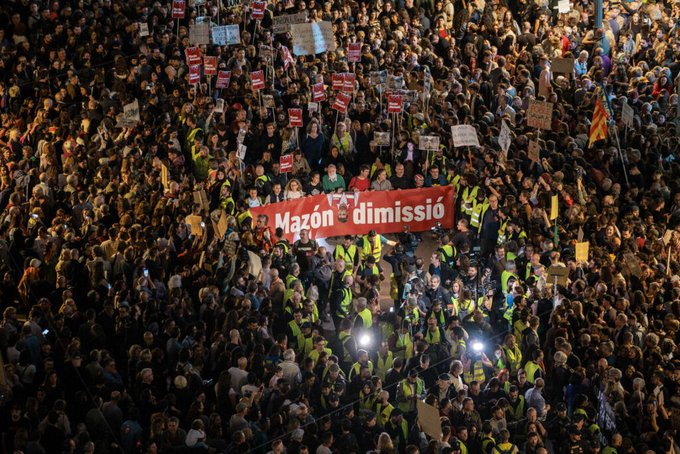 Spain: Massive Protests in Valencia Demand Government Accountability