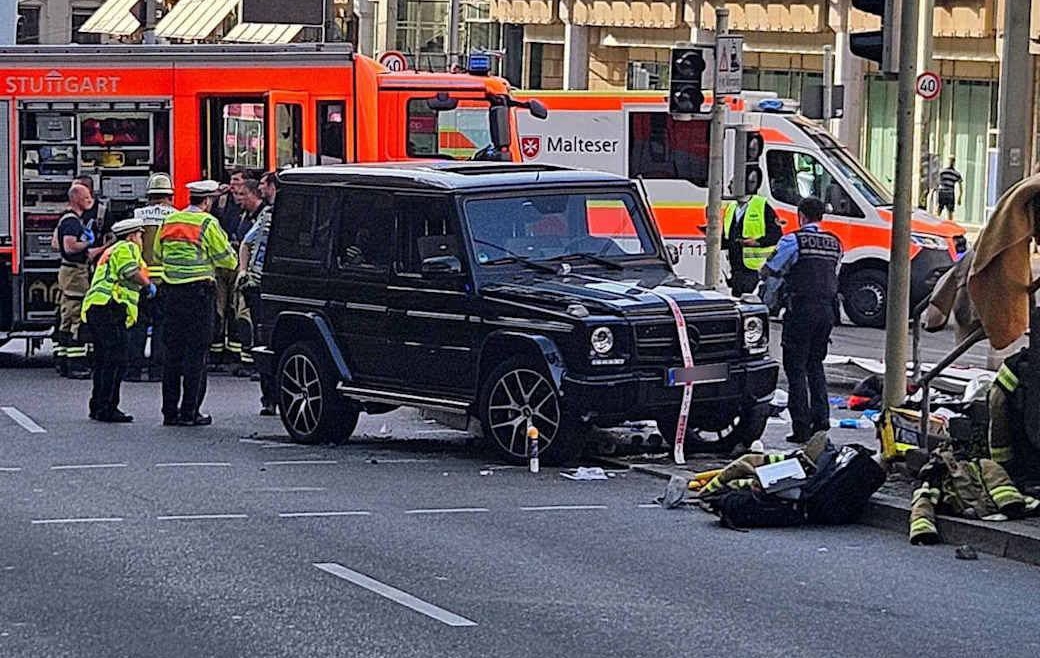 Several Injured After Car Rams Crowd in Stuttgart, Germany