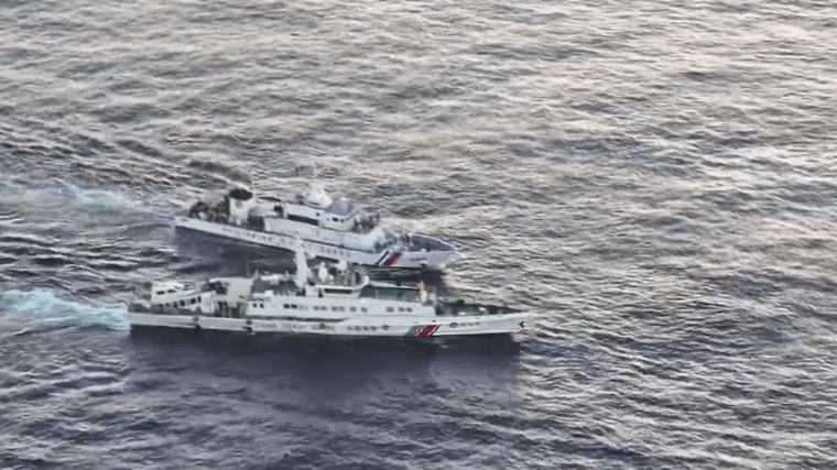 Collision Between Chinese Coast Guard and Philippine Government Ship in South China Sea