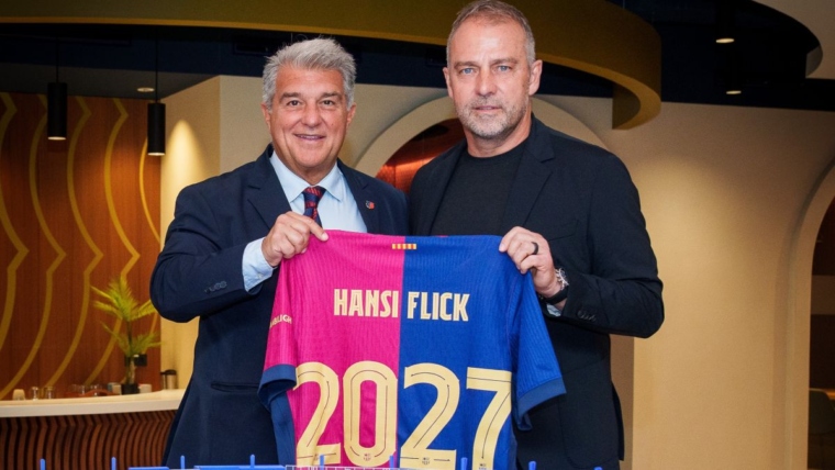 Flick extends Barcelona stay until 2027
